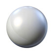 © Global - Realistic glossy white sphere floating against a deep black background for design
