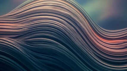 Abstract Flowing Lines: Dynamic Wave Pattern with Gradient Colors