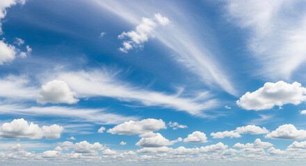 serene clouds featuring a bright blue sky, offering a sense of calmness and vastness, perfect for ba