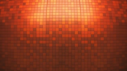 Wall Mural - seamless orange and brown tiled surface with curved gradient lighting background texture