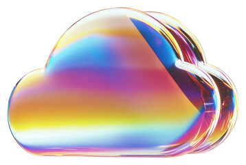 Wall Mural - png a glass cloud sign icon illustration floating rainbow.