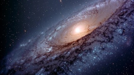 Wall Mural - a breathtaking of a vibrant spiral galaxy, swirling with countless stars, cosmic dust, and nebulae.