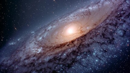 Wall Mural - a breathtaking of a vibrant spiral galaxy, swirling with countless stars, cosmic dust, and nebulae.