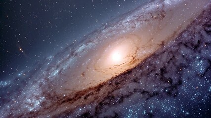 Wall Mural - a breathtaking of a vibrant spiral galaxy, swirling with countless stars, cosmic dust, and nebulae.
