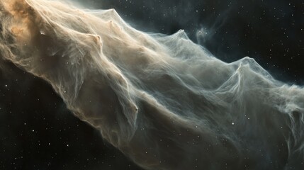 Wall Mural - Detailed view of a nebula in space.