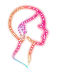 Wall Mural - png head lights neon illustration.