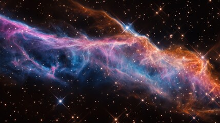 Wall Mural - Colorful nebula in deep space.