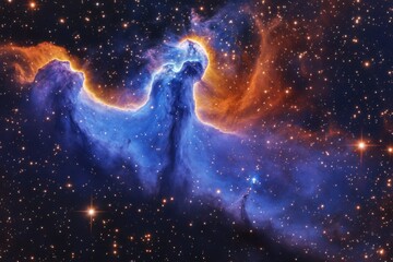 Wall Mural - Colorful celestial nebulae, a stunning display of cosmic dust and light.