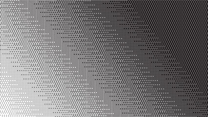 Abstract bitmap grid background with seamless textured pattern in black tones