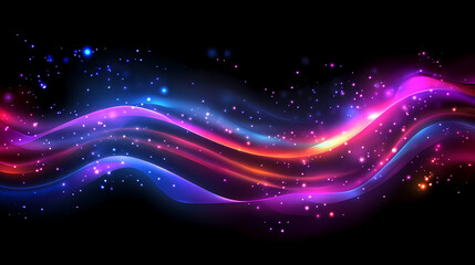 Wall Mural - Abstract Colorful Light Waves