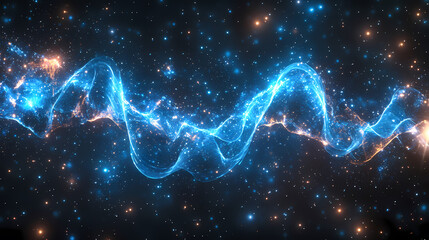 Wall Mural - Abstract Cosmic Energy Wave Pattern