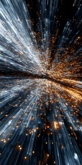 Canvas Print - abstract background with blurred light streaks creating a sense of speed and futuristic motion, idea