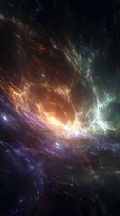 Wall Mural - Abstract Colorful Space Nebula