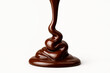 © Rongh Studio - Thick Flow of Chocolate Frozen into Sculptural Form on White
