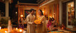 © PRASANNAPIX - happy indian couple holding gift box together on diwali festival