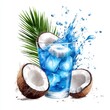 © Chungkieo - Refreshing Blue Coconut Water Splash