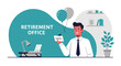 © Fatma - Celebrating Employee Retirement With Balloons and Farewell Message in Office