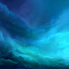 Wall Mural - Abstract Colorful Space Nebula Pixel Art