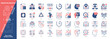 © Genestro - Predictive Analytics icon set. Machine Learning, Data Mining, Statistics, Opportunities, Prediction, Analysis, Algorithm, Artificial Intelligence. Duotone color solid and editable outline icons