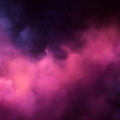 Wall Mural - Pink And Purple Nebula With Stars In Space Background