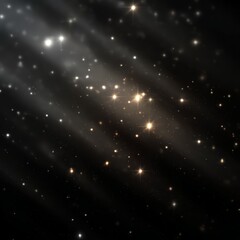 Wall Mural - Abstract Space Background With Glowing Stars And Light Rays