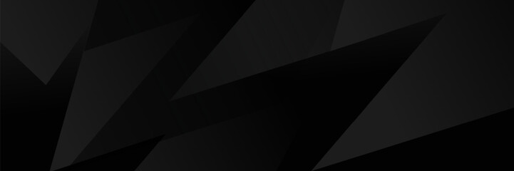 Wall Mural - abstract pattern ฺblack geometric banner design background.