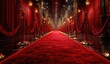 © Almarkha7 - Red carpet pathway flanked by velvet ropes in a grand hall
