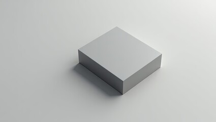 Simple industrial object isolated on neutral gray background clean geometric shape matte metal minimalist design soft studio lighting gentle shadows top down 45 degree angle view high resolution