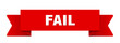 © BHM - fail ribbon isolated on transparent background. fail ribbon