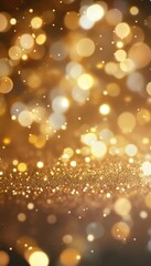 Wall Mural - Glamorous Backdrop with Sparkling Gold and Silver Lights for Stunning Celebrations and Events