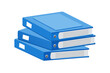 © Rashada - Stack of three blue ring binders on a transparent background