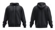 © Oleksandr - Zip Hoodie - Black Men's Hooded Sweatshirt with Zipper for Design Mockup and Print, Isolated on White Background
