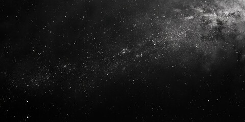 Wall Mural - Cosmic dust clouds against a starlit night sky.