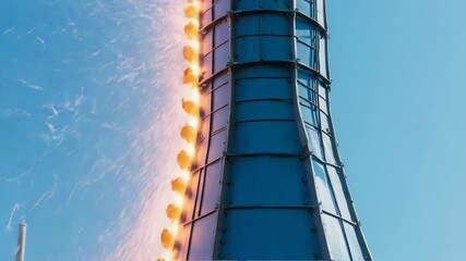 Wall Mural - towering structure emitting bright lightning bolts into the air