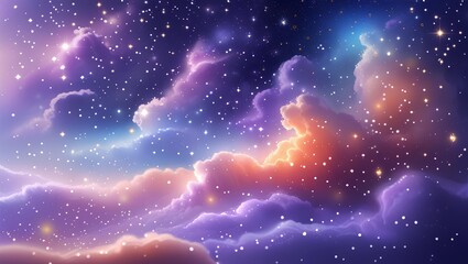Wall Mural - A mesmerizing cosmic background with sparkling stars