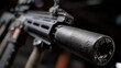 © Kitta Studio - Close-Up View of Suppressor Attachment on AR Barrel