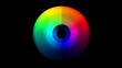 © pariimage - Color circle spectrum display, continuous rainbow gradient flow, multicolor palette wheel, minimalist vector graphics, smooth transitional hues, pure spectral colors, modern design aesthetic, precise