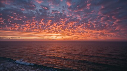 Wall Mural - Sunset over the sea with colorful sky