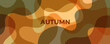 © FineVector - Autumn theme abstract background with bright colored flowing waves for Fall season creative graphic design. Vector illustration.