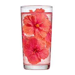 Wall Mural - Glass of hibiscus flower beverage