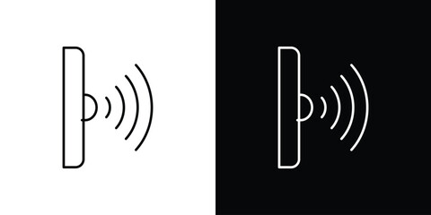 Infrared icon vector logo outline. thin line symbols