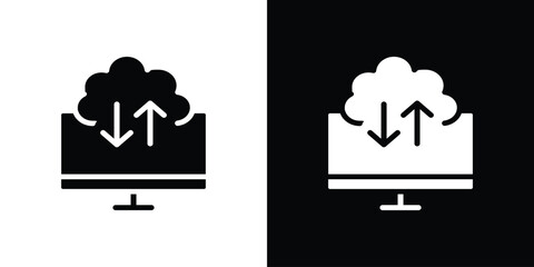 Cloud computing icon set Vector Design for mobile concept and web design.