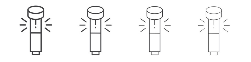 Solar Garden Light lamp icon concept Linear Pictogram. Simple element illustration.