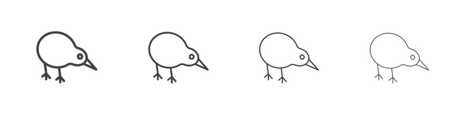 Kiwi bird icon concept Linear Pictogram. Simple element illustration.