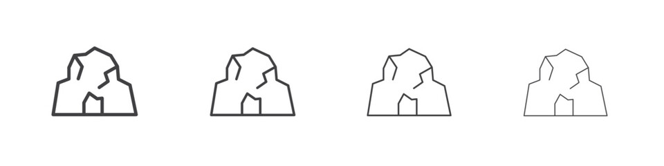 cave icon concept Linear Pictogram. Simple element illustration.