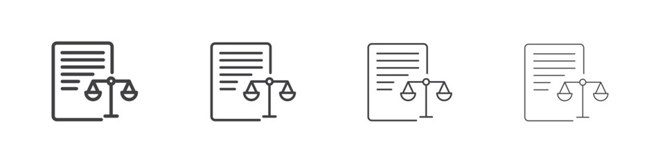 Balance sheet icon concept Linear Pictogram. Simple element illustration.