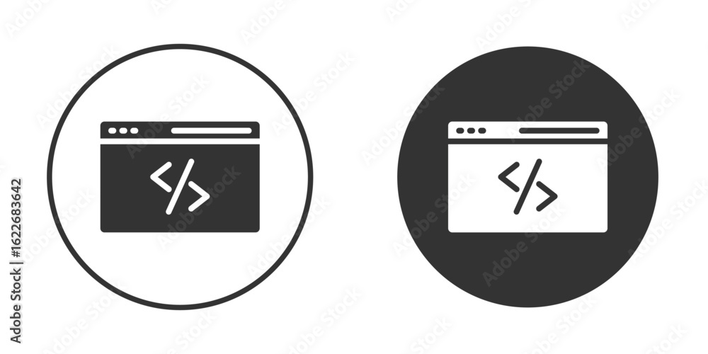 Web Code icon clipart vector designs for graphic projects Stock Vector ...