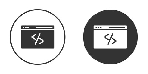 Web Code icon clipart vector designs for graphic projects