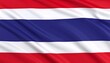 © Verse - Flag of Thailand with five horizontal stripes — red, white, blue (twice as thick), white, red — representing national pride and identit