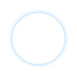 © ShawezStock - blue neon circle frame isolated on transparent background